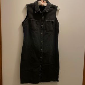 Black denim dress